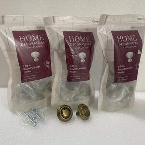 28 Satin Nickel Finish ROUND CABINET KNOBS 1-1/4" 1003611099 New Home Decoration